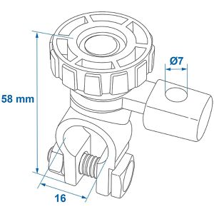 Produktbild für Batterietrennschalter ProPlus abgewinkelt, 125 A, 6 - 24V
