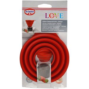 Produktbild für Trichter Dr.Oetker-Küchenhelfer Flexxibel Love 1931 rot