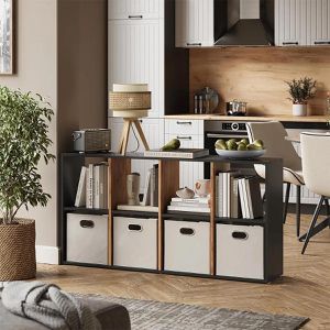 Produktbild für Bücherregal Vicco Scutum, anthrazit / eiche