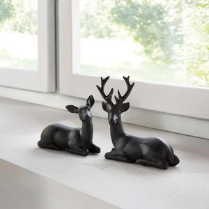 Produktbild für Weihnachtsfigur Frank-Flechtwaren 775137, Hirschpaar Black