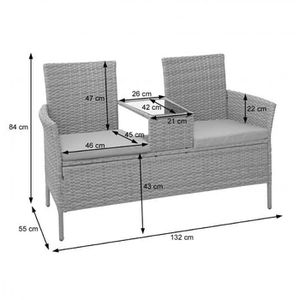 Produktbild für Gartenbank Mendler HWC-E24, 65246, 2-Sitzer