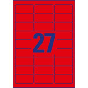 Produktbild für Universaletiketten Zweckform L6003-25, neon-rot