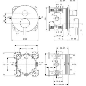 Produktbild für Duschsystem Ideal-Standard Ceraline Set BD193AA, verchromt