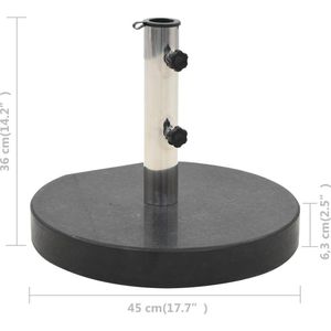 Produktbild für Sonnenschirmständer vidaXL 45064, Granit