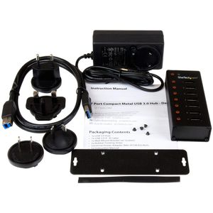Produktbild für USB-Hub StarTech ST7300U3M, schwarz, mit Metallgehäuse