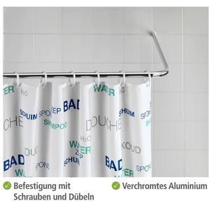 Produktbild für Duschvorhangstange Wenko Winkelstange Universal