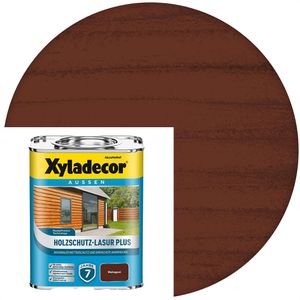 Xyladecor Holzlasur Holzschutz-Lasur Plus, 0,75l, außen, mahagoni, seidenmatt