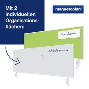 Produktbild für Tischtrennwand Magnetoplan VarioPin, 1116005, grün