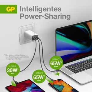 Produktbild für USB-Ladegerät GP Batteries GaN, 65 Watt