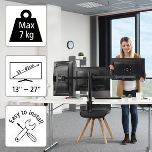 Produktbild für Monitorhalterung Hama 118495, VESA 75x75 &amp; 100x100 mm