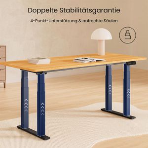 Produktbild für Schreibtisch FlexiSpot E7B Plus, ahorn / schwarz