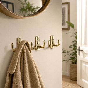 Produktbild für Garderobenhaken SO-TECH Jasmin, 117380, messingoptik / gold