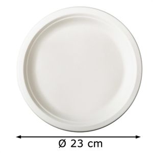 Produktbild für Einwegteller Papstar 89422 pure, Zuckerrohr