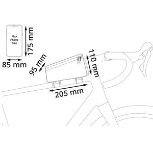 Produktbild für Fahrrad-Rahmentasche Zefal Console Pack T2, schwarz, 1,3 Liter