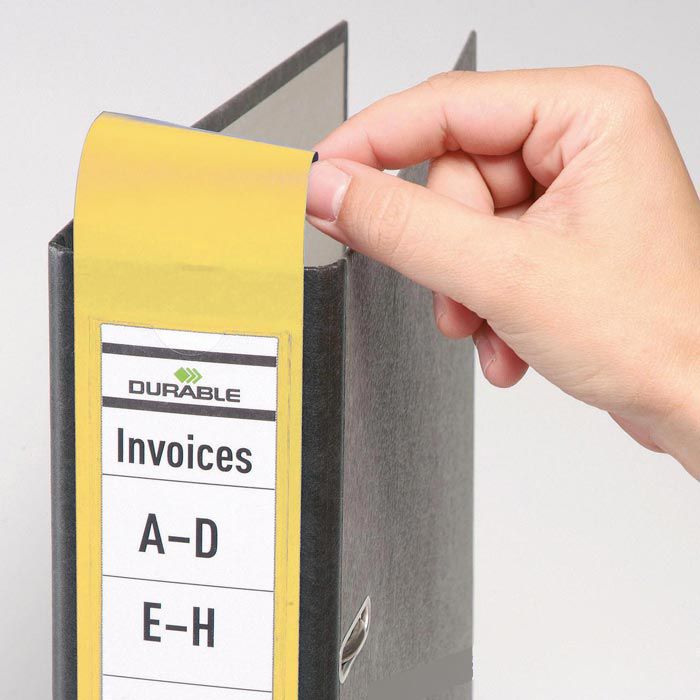 Durable Ordofix Ordnerrückenschilder 10 Stück - Sortierte Farben Für Aktenordner