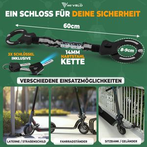Produktbild für Fahrradschloss Mivelo CLAVIS-SWR-LS60-07