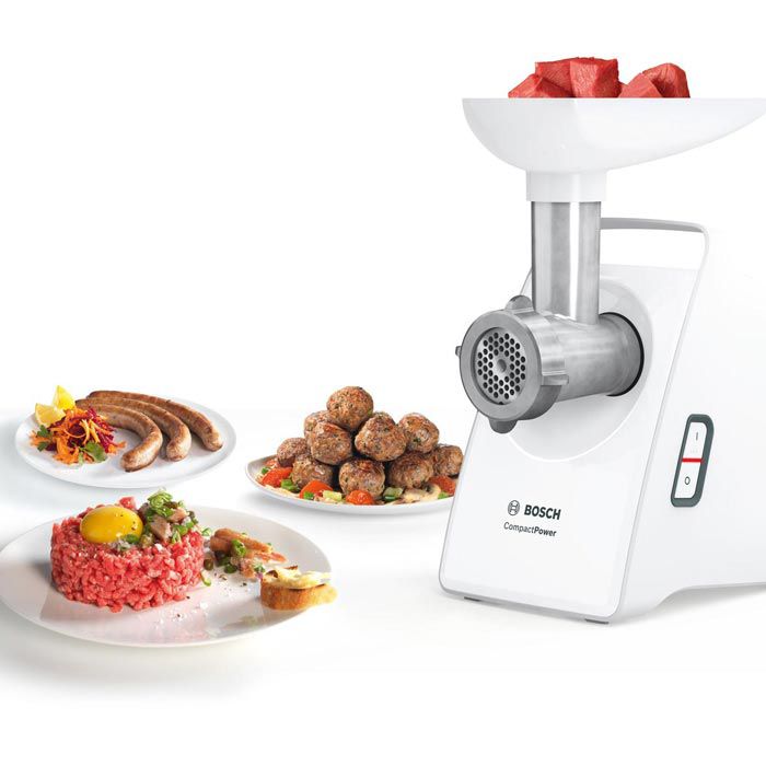 Bosch Fleischwolf CompactPower, MFW3520W, 500 Watt, Kunststoff, weiß ...
