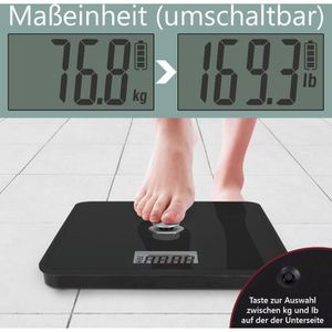 Produktbild für Personenwaage Proficare PC-PW, kinetisch, schwarz