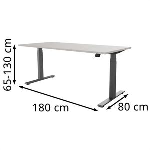 Produktbild für Schreibtisch fm-Büromöbel fouraction lichtgrau / anthrazit