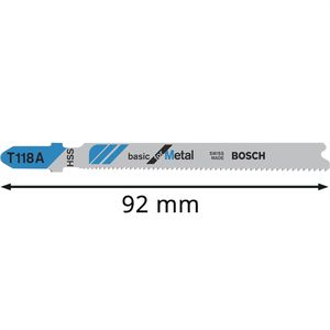 Produktbild für Stichsägeblätter Bosch Basic for Metal, T 118 A