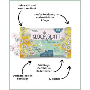 Produktbild für Feuchtes-Toilettenpapier Glücksblatt Kamille