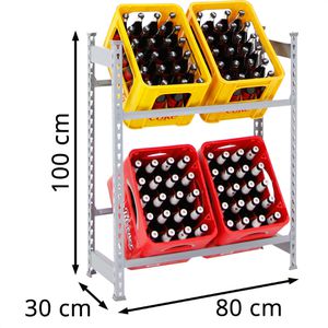 Produktbild für Getränkekistenregal PROREGAL Camel, für 4 Kisten