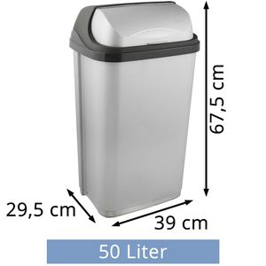 Produktbild für Mülleimer Keeeper Rasmus, light silver