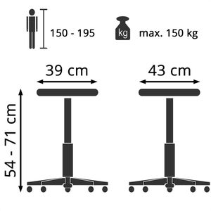 Produktbild für Drehhocker hJh-OFFICE ORTHO SIT, 702310