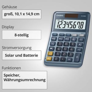 Produktbild für Taschenrechner Casio MS-88EM, Währungsumrechnung