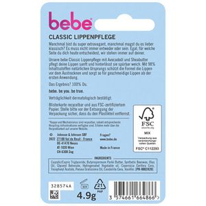 Produktbild für Lippenbalsam bebe Classic Lippenpflege