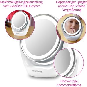 Produktbild für Kosmetikspiegel Medisana CM 835, mit Beleuchtung, weiß