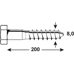 Produktbild für Holzschrauben Connex KL3148200, verzinkt