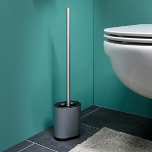 Produktbild für WC-Bürste Bremermann WC-Garnitur Barbena, grau