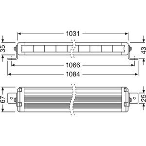 Produktbild für Zusatzscheinwerfer OSRAM LEDriving VX1000-CB SM, 12V/24V, LED