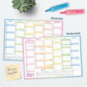 Produktbild für Tafelkalender Häfft Rainbow Premium, mit Ferienübersicht
