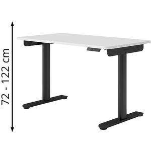 Produktbild für Schreibtisch Ergotopia Desktopia ONE, weiß / schwarz