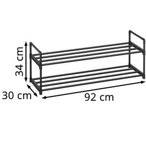 Produktbild für Schuhregal Songmics LSA12BK, aus Metall