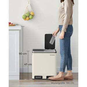 Produktbild für Mülleimer Songmics LTB30A02, sandbeige