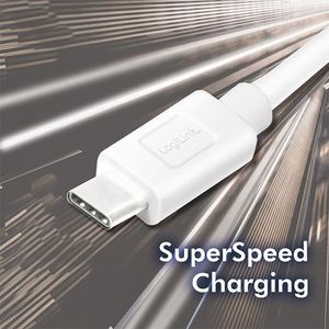 Produktbild für Ladekabel LogiLink CU0172, weiß, 0,15m