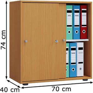 Produktbild für Schiebetürenschrank VCM Lona L, Holz