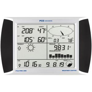 Produktbild für Wetterstation PCE FWS 20N, Funk, digital, Touchdisplay