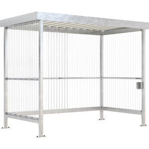 Personenunterstand WSM Jena Maxi BS Cubix, silber, aus Metall