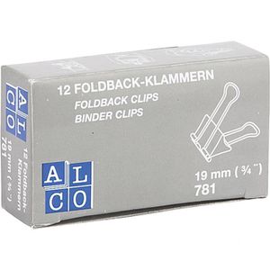 12 Foldback-Klammern - Clips 32 mm, farbig