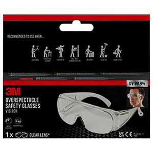 Produktbild für Schutzbrille 3M Visitor, transparent, Überbrille