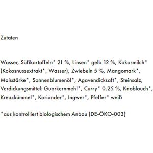 Produktbild für Fertiggericht Nabio Süßkartoffel Suppe, Bio
