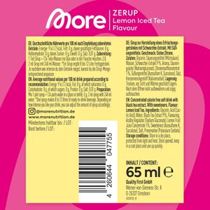 Produktbild für Sirup More Zerup Eistee Zitrone, zuckerfrei