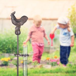 Produktbild für Regenmesser Relaxdays 10026416, Hahn, aus Metall &amp; Glas