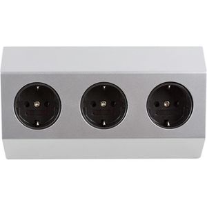 Produktbild für Tischsteckdose Heitronic Salerno, mit 1 m Schuko Kabel