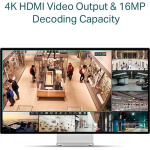 Produktbild für NVR TP-Link Vigi NVR1104H-4P V1, LAN, PoE, 4K