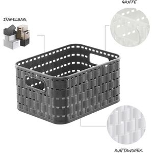 Produktbild für Aufbewahrungskorb Rotho Country A6, 2L